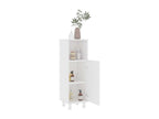 White bathroom cabinet, 30x30x95 cm, engineered wood