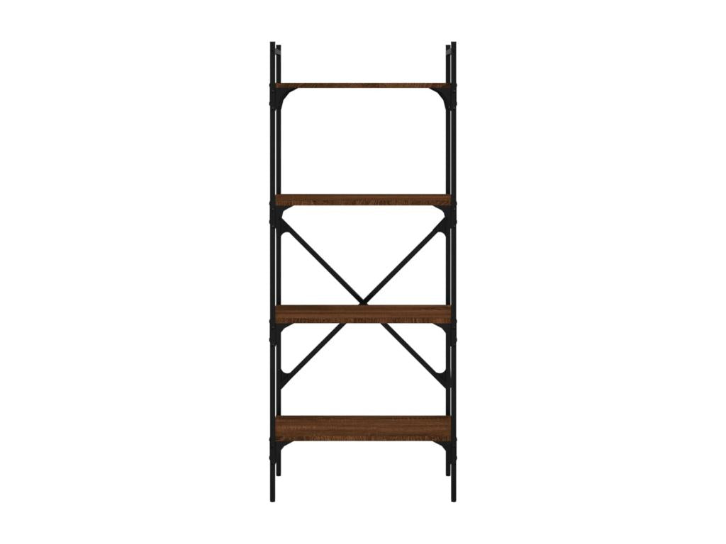 4-tier bookcase, brown oak, 56x31.5x138.5 cm