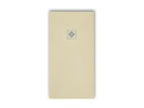 Extra-flat 70x180 cm PURE shower tray in beige slate-effect resin with stainless steel grate