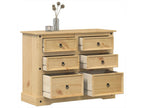 Homzora chest of drawers 112x48x91 cm solid pine wood