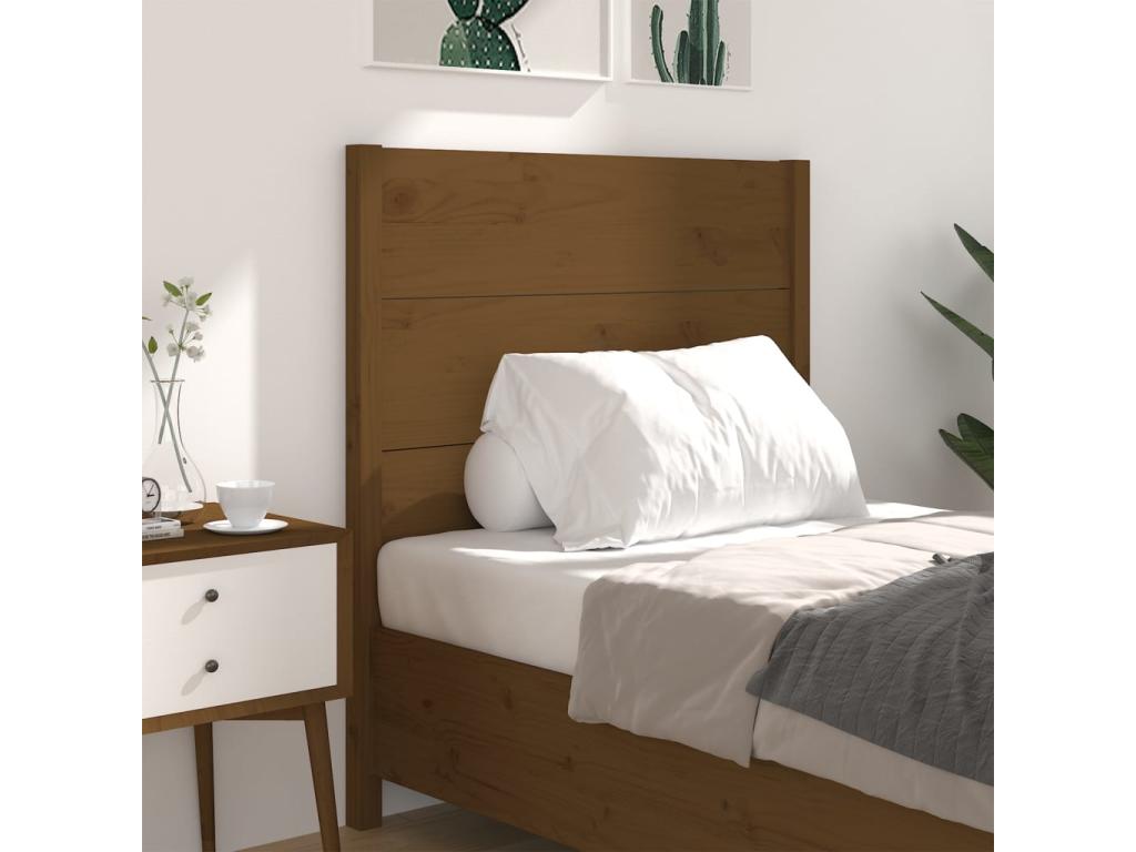 Honey brown headboard, 96x4x100 cm, solid pine wood