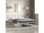Metal bed frame with white headboard 120x190