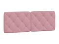 Pink velvet headboard cushion, 140 cm