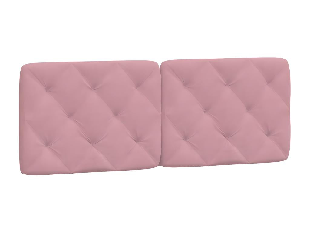 Pink velvet headboard cushion, 140 cm