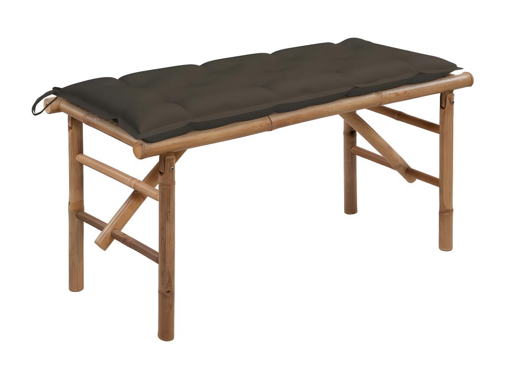 Homzora Folding Garden Bench with Cushion, 118 cm