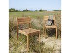 Set of 2 garden chairs made from solid recycled teak