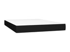 Upholstered bed base with mattress and LED lighting, black, 140x200 cm, fabric