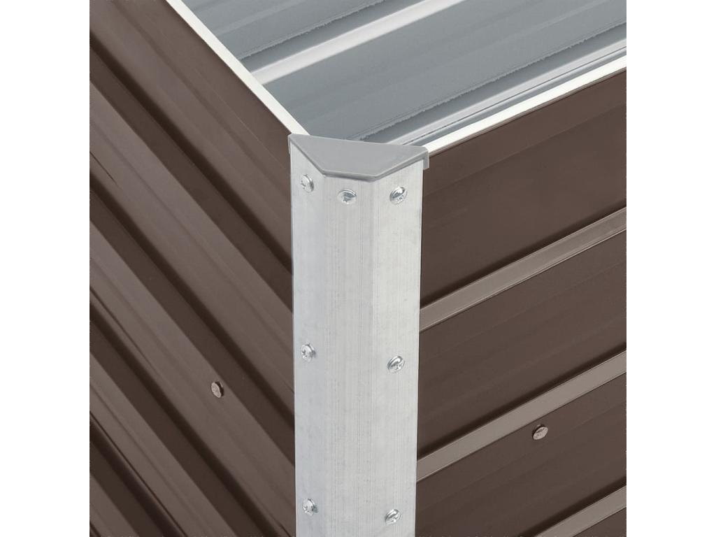 Raised bed planter, brown, 240x40x45 cm, 02 0001097
