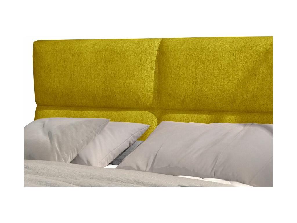 Homzora-140x200 Yellow Upholstered Continental Bed