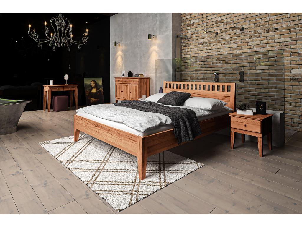 Doucezen 5 - 120x200 cm bed in natural oiled beech heartwood