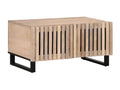 White coffee table 80x51x40 cm solid mango wood