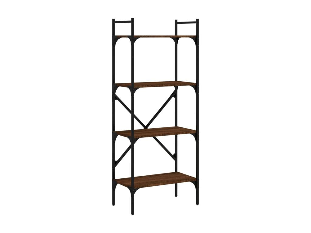 4-tier bookcase, brown oak, 56x31.5x138.5 cm