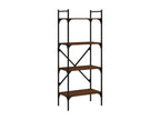4-tier bookcase, brown oak, 56x31.5x138.5 cm