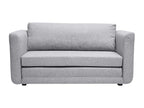 Homzora 2-seater convertible sofa in light grey fabric