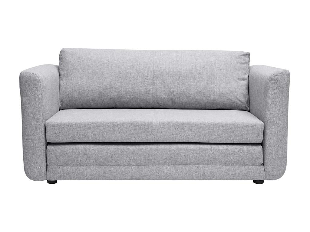 Homzora 2-seater convertible sofa in light grey fabric