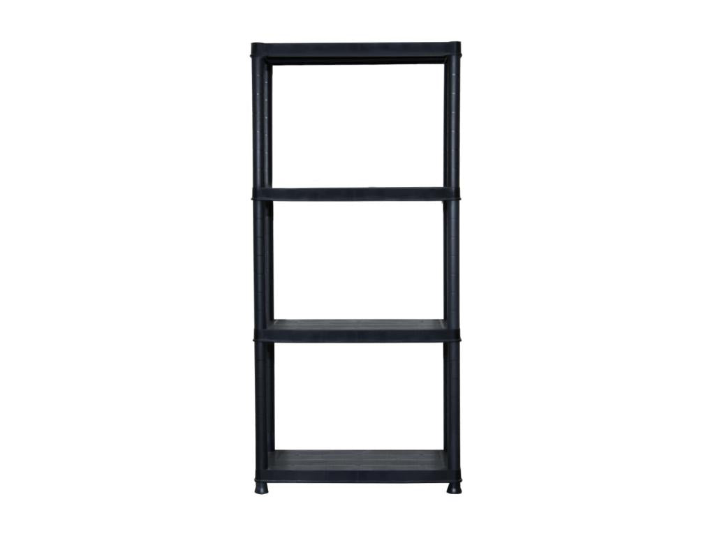 Black bookcase/storage shelf 61x30.5x130 cm 02 0000648