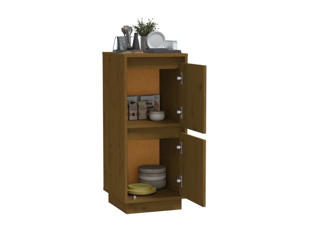 Honey brown sideboard, 31.5x34x75 cm, solid pine wood