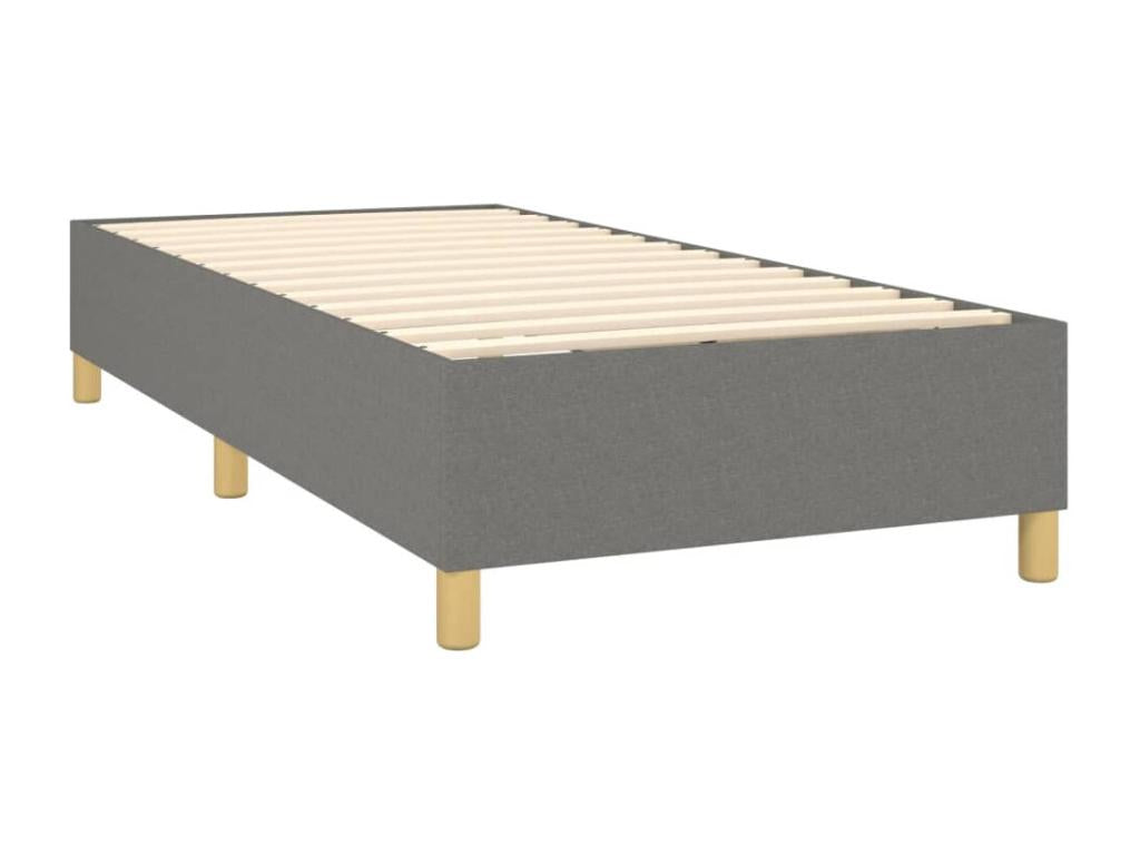 Homzora Dark Grey Bed Base 90x190 cm Fabric