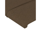 Headboard with wings, dark brown, 83x16x118/128 cm, fabric