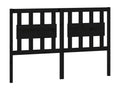 Black headboard 145.5x4x100 cm Solid pine wood