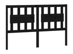 Black headboard 145.5x4x100 cm Solid pine wood