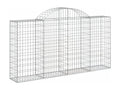 Arched gabion baskets, 14 pcs, 200x30x100-120 mm, galvanized iron