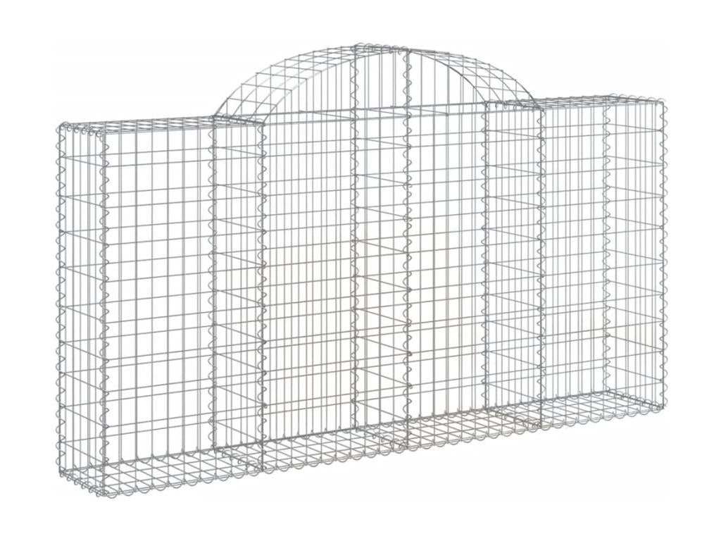 Arched gabion baskets, 14 pcs, 200x30x100-120 mm, galvanized iron