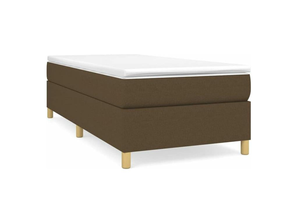 Homzora bed base with dark brown mattress 80x200