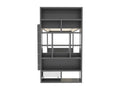 Homzora grey bunk bed 90x200 cm children's bed with storage unit, two drawers, and slatted base