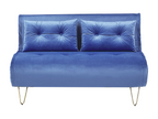 Homzora 2-seater velvet sofa bed in navy blue