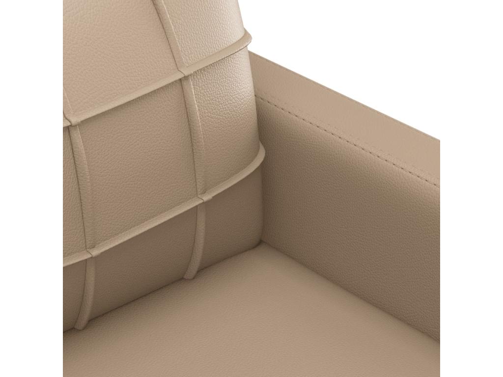 3-piece sofa set with cushions, Cappuccino faux leather