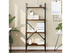 4-tier bookcase, brown oak, 56x31.5x138.5 cm