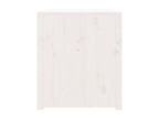 White outdoor kitchen cabinet made of solid pine wood