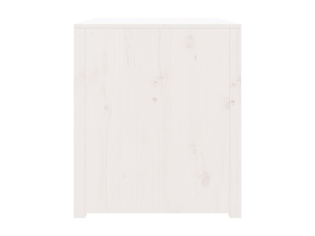 White outdoor kitchen cabinet made of solid pine wood