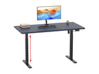 Homzora electrically height-adjustable desk, 140x50 cm, black and anthracite
