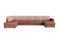 Homzora 262 Corner Sofa, Pink, Sleeping Function, Bedding Box, 370x186x85cm