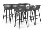 7-piece bar set, black and grey