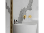 Freestanding washbasin 55x43 cm glossy white with drain included