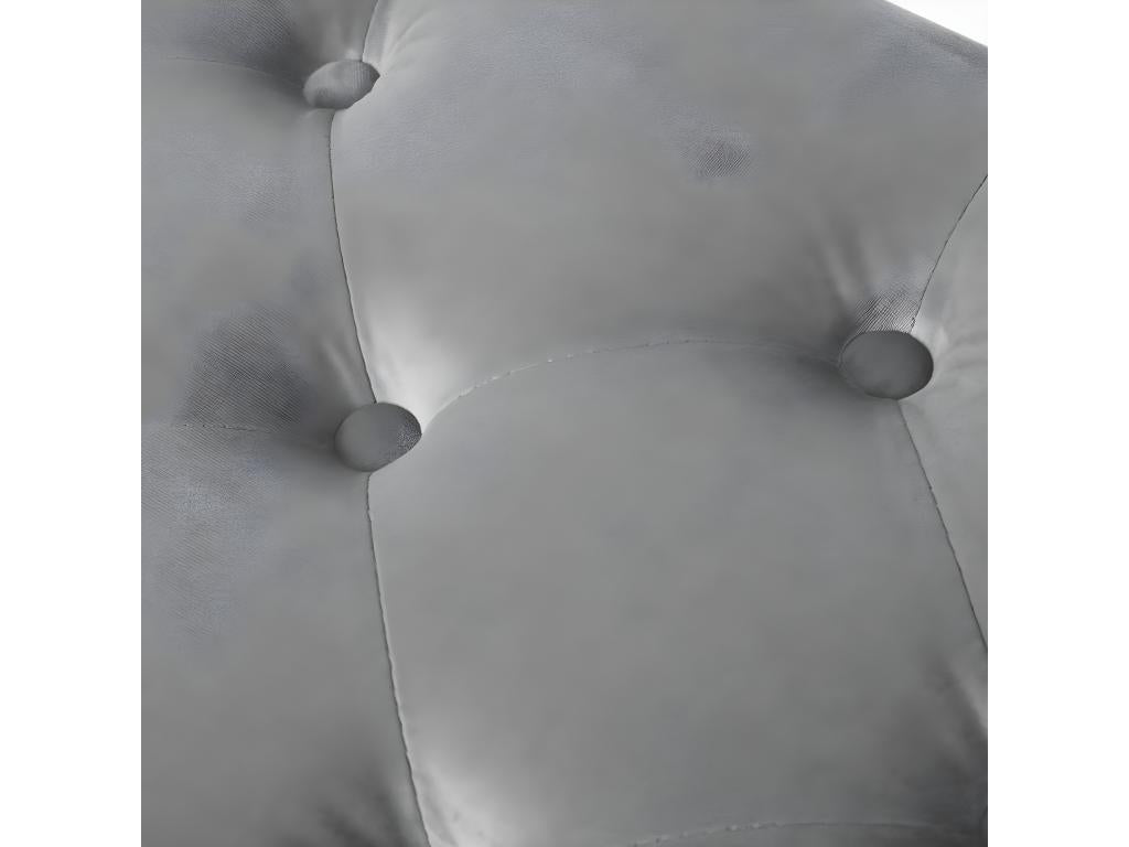 Grey metal upholstered bench/bench 113x38x42 cm BAN09008