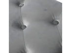 Grey metal upholstered bench/bench 113x38x42 cm BAN09008