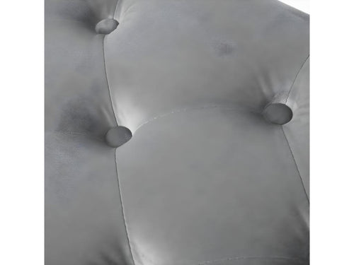 Grey metal upholstered bench/bench 113x38x42 cm BAN09008