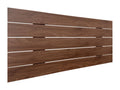 Homzora Recycled MDF Wood Headboard, Pallet Style, Horizontal, 95x46cm, for 90cm Beds - Walnut Wood