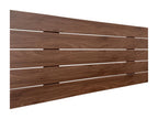 Homzora Recycled MDF Wood Headboard, Pallet Style, Horizontal, 95x46cm, for 90cm Beds - Walnut Wood