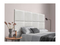Homzora Upholstered Headboard in High-Quality Velvet, Homzora Interior Composed of Interchangeable Self-Adhesive Panels for Bedroom, White, 200 cm