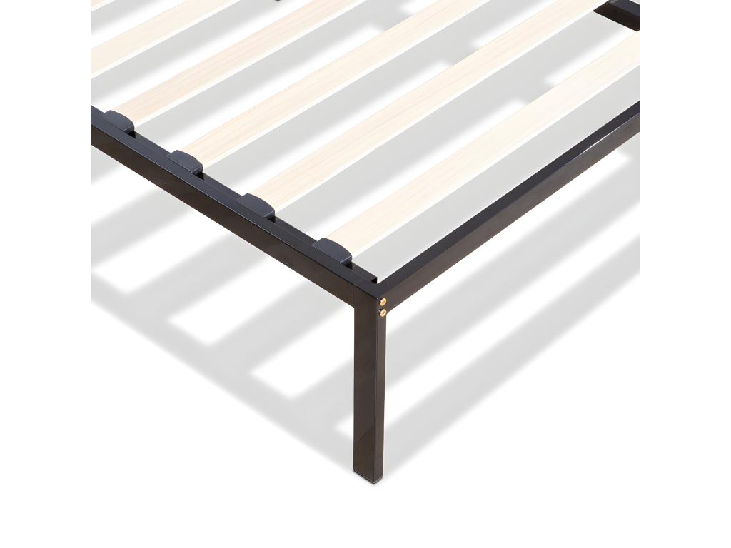 Homzora - Metal bed base with headboard QUIETUDE 140x190 cm - Delivered in Homzora