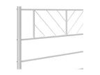 Metal bed frame with white headboard 120x190