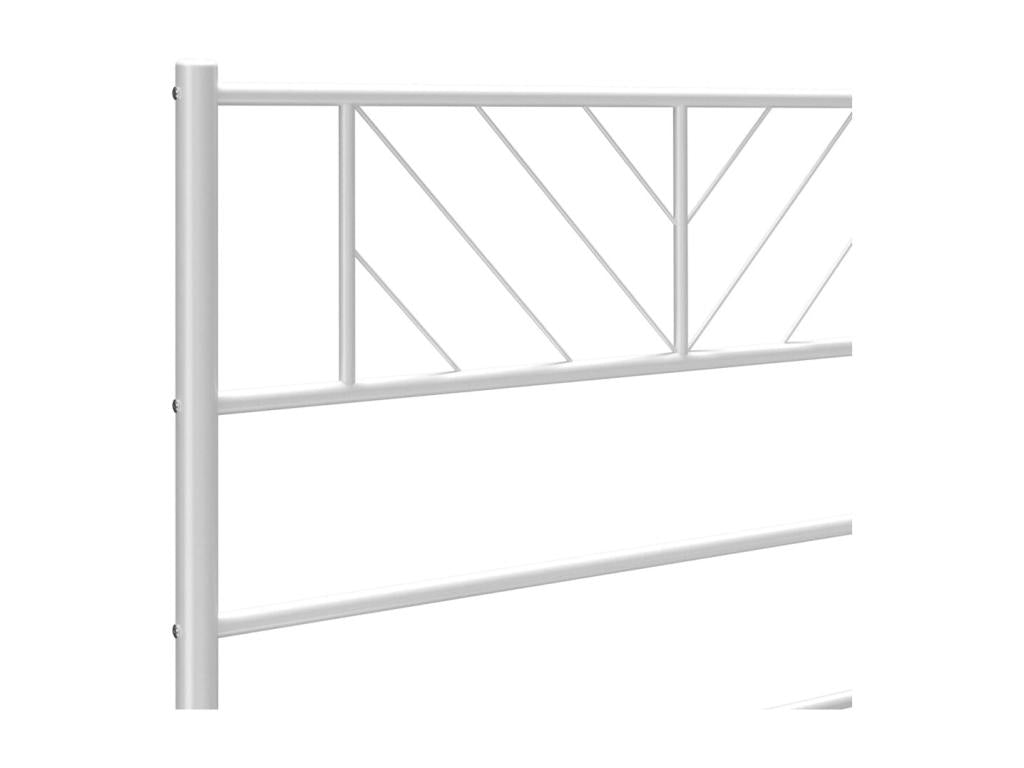 Metal bed frame with white headboard 120x190