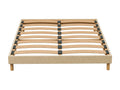 Homzora 90x200 cm Bed Base - High-Quality Solid Spruce Wood Structure - Beige - Quiet, Comfortable, and Durable - Homzora