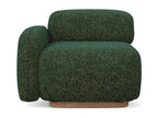 Module with left-hand armrests in textured fabric - green - Doucezen