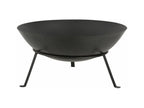 Round metal fire pit on stand, 49.5 x 24.5 cm